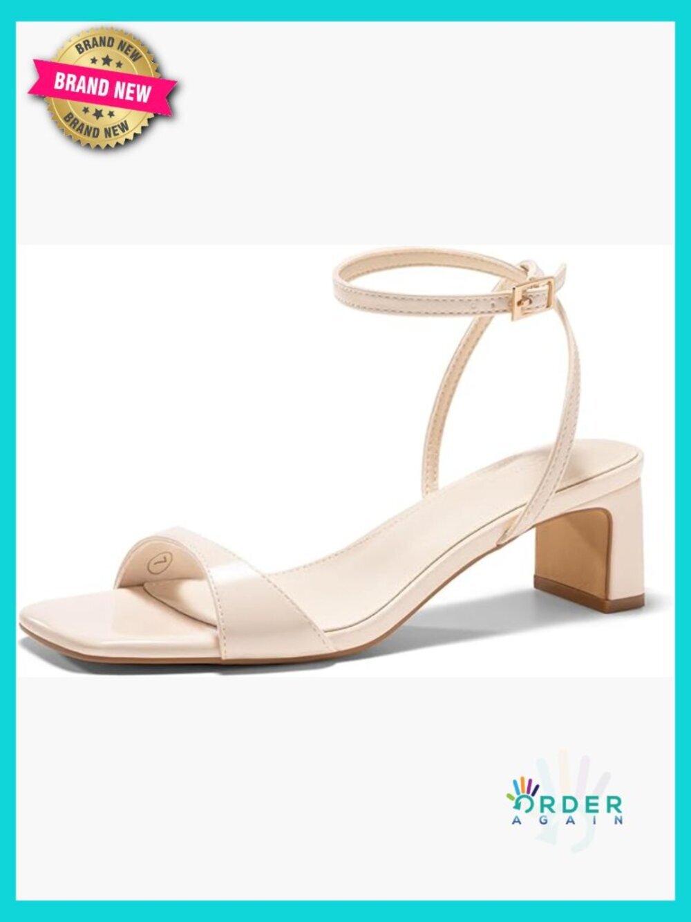 Womens Chunky Low Heel Sandals Square Toe Ankle Strap Dressy Shoes Wedding